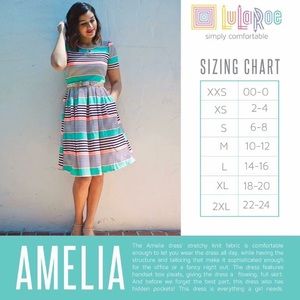 LuLaRoe TURQUOISE Amelia Dress, Small